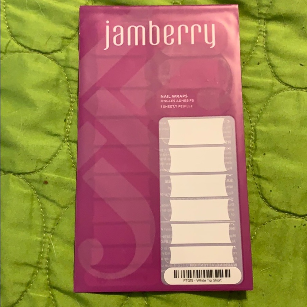 ✨3/$20 Jamberry Nail wraps- White Tip Short